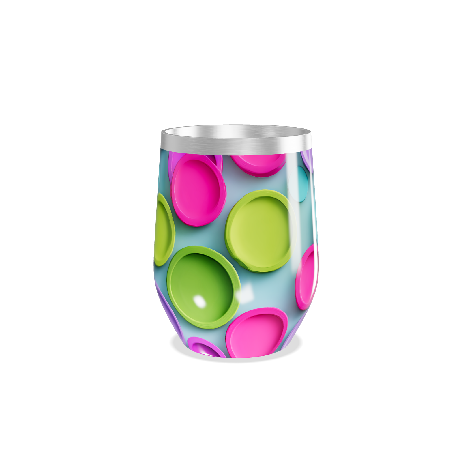 Copo Térmico Slim - Colorido com Bolhas