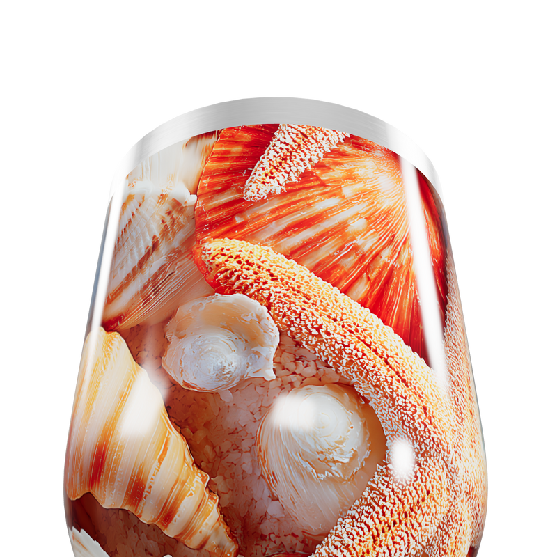 Copo Térmico Slim - Estampa Conchas Coloridas