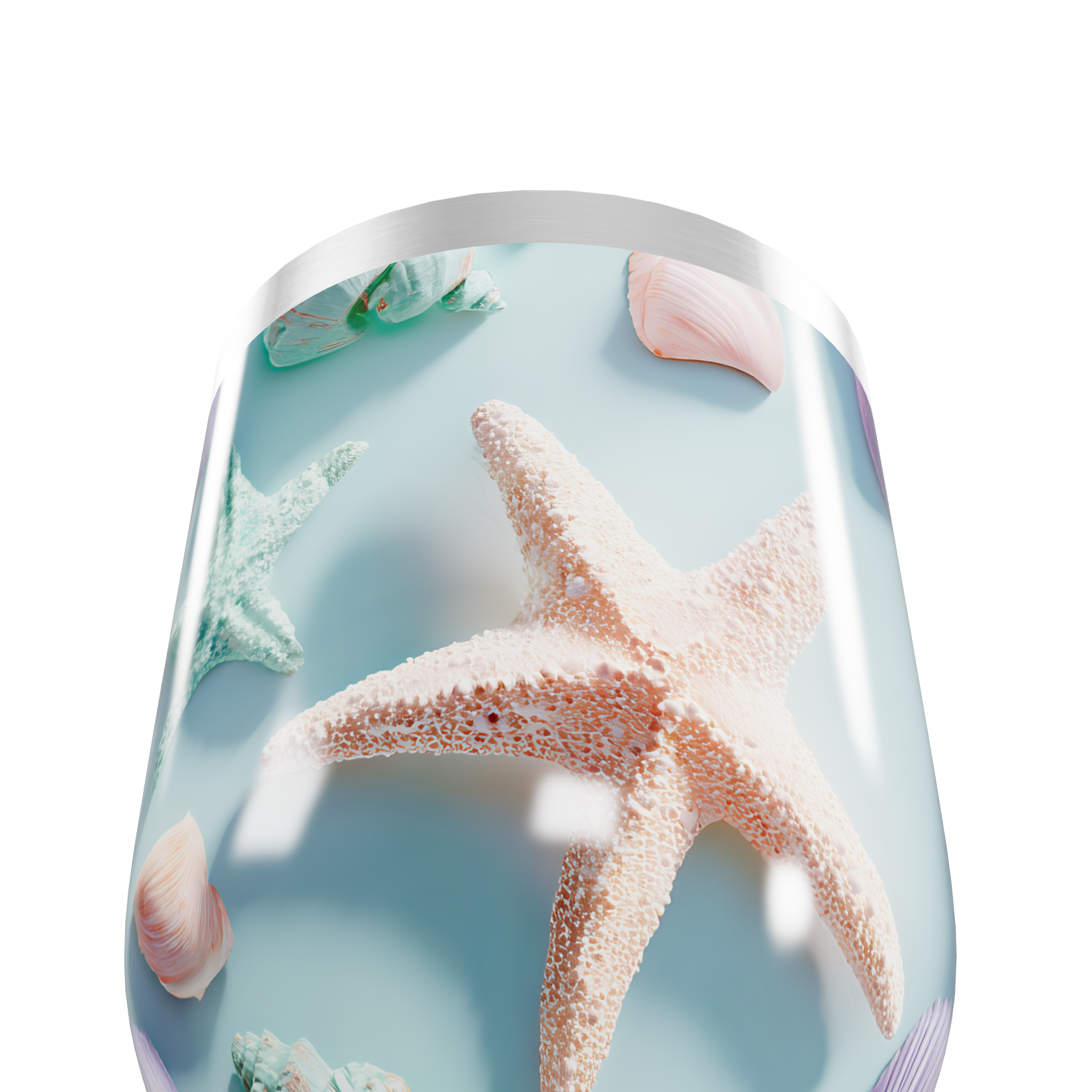 Copo Térmico Slim - Estampa Marinha Azul