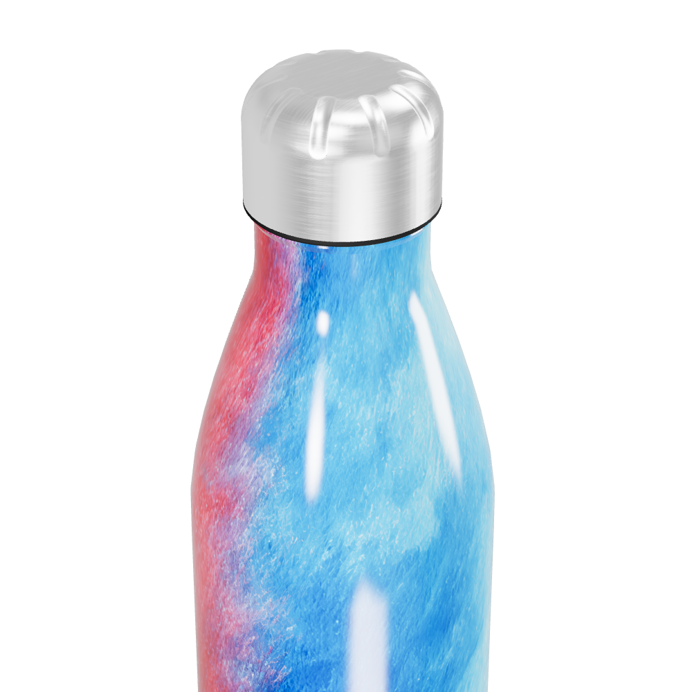 Garrafa Inox - Azul Marmorizada