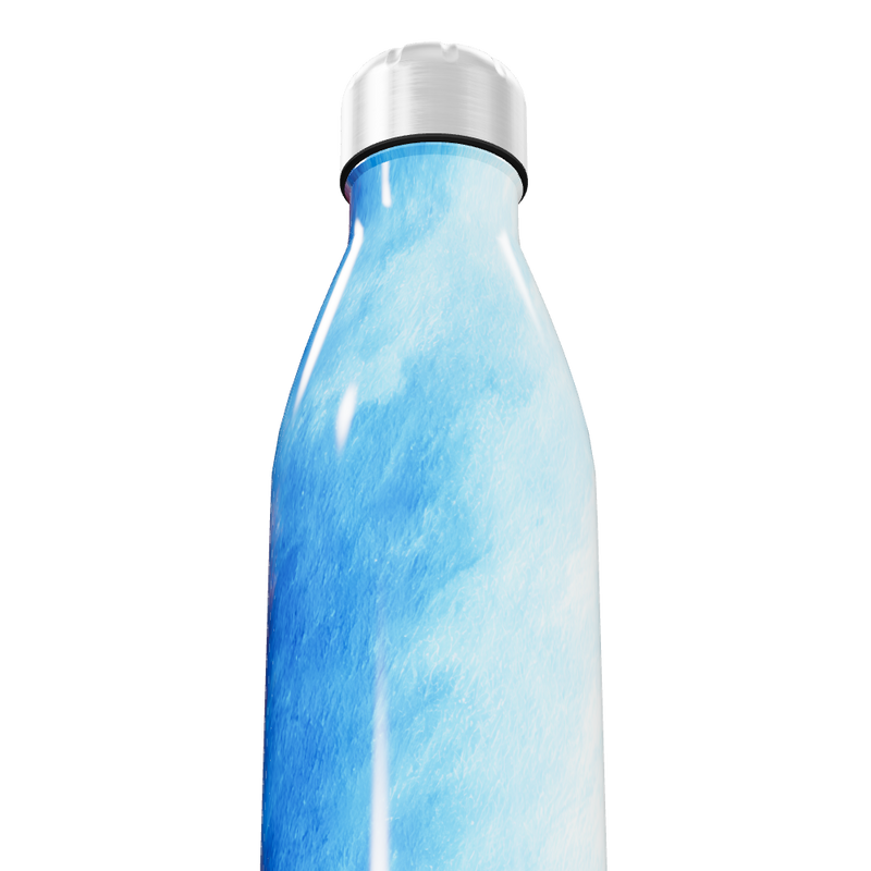 Garrafa Inox - Azul Marmorizada