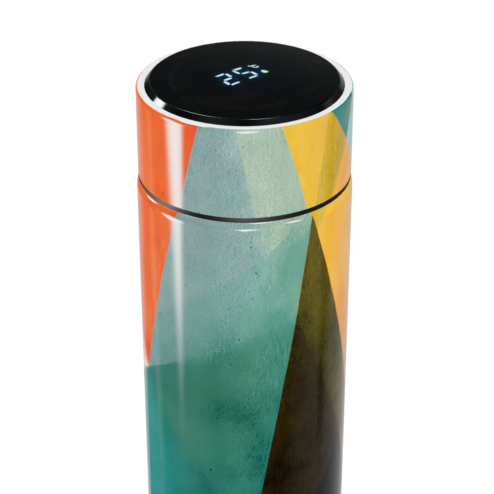 Garrafa Térmica Touch - Design Geométrico Colorido