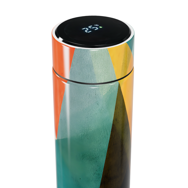 Garrafa Térmica Touch - Design Geométrico Colorido