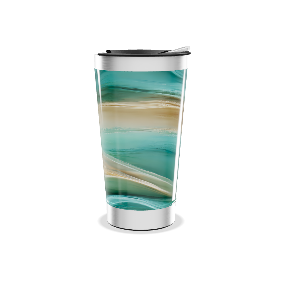 Copo Térmico - Estampa Azul e Bege