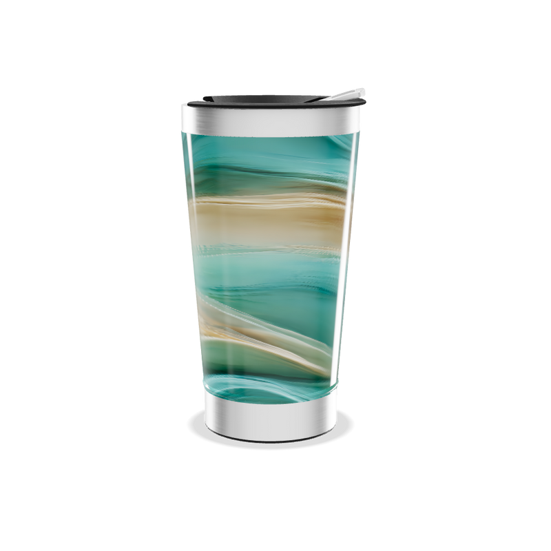 Copo Térmico - Estampa Azul e Bege