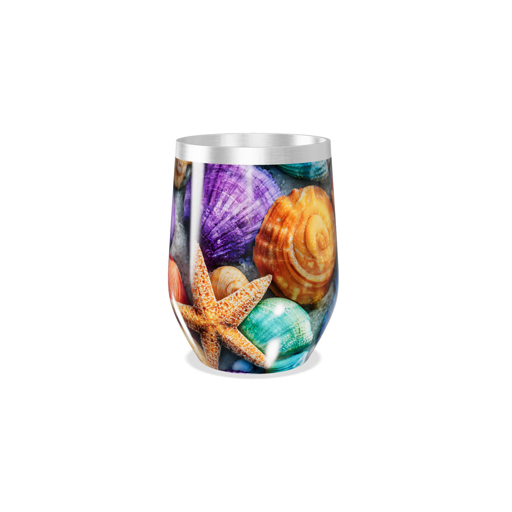 Copo Térmico Slim - Conchas Coloridas Inox