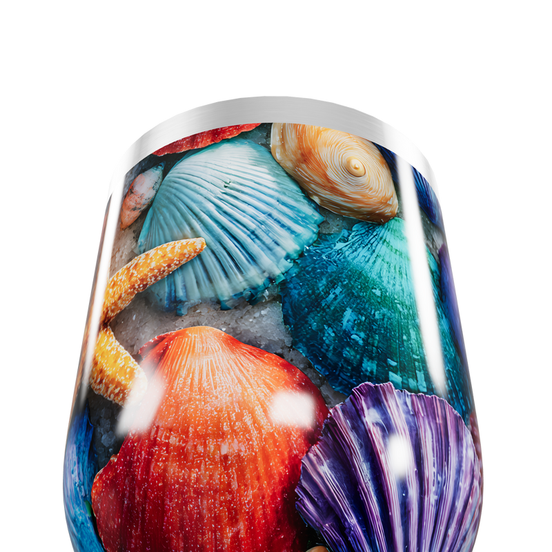 Copo Térmico Slim - Conchas Coloridas Inox