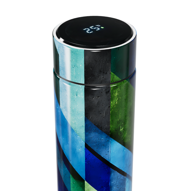 Garrafa Térmica Touch - Azul Verde Estampada