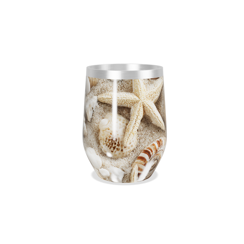 Copo Térmico Slim - Estampa Conchas Marítimas