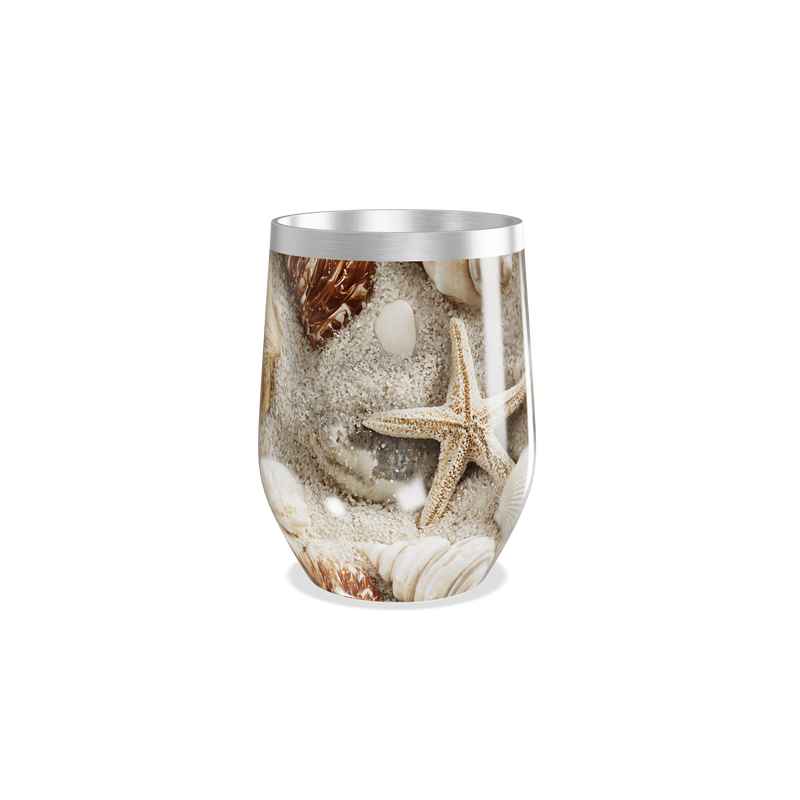 Copo Térmico Slim - Estampa Conchas Marítimas