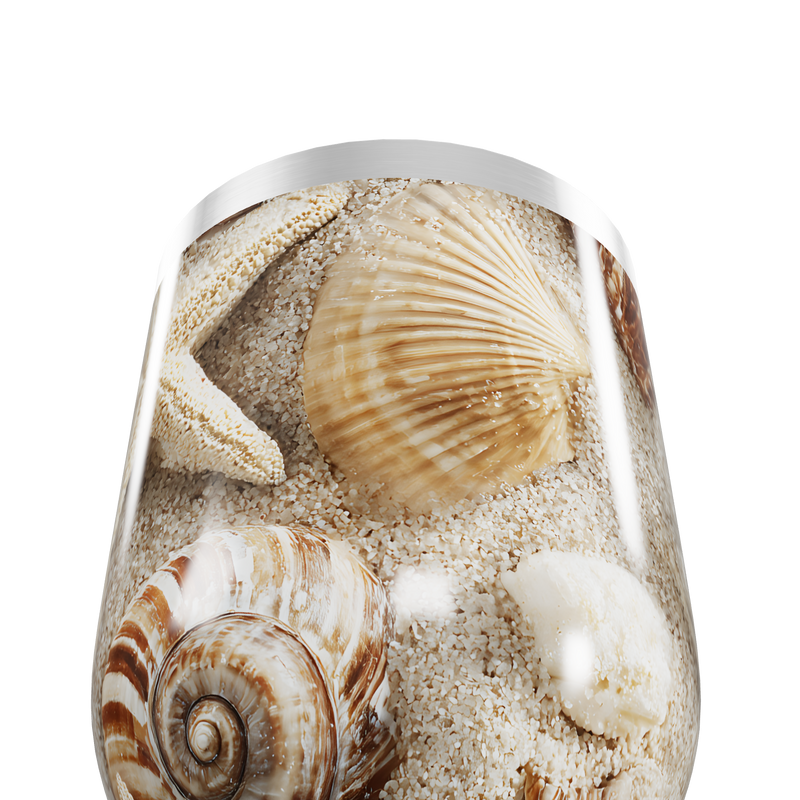 Copo Térmico Slim - Estampa Conchas Marítimas