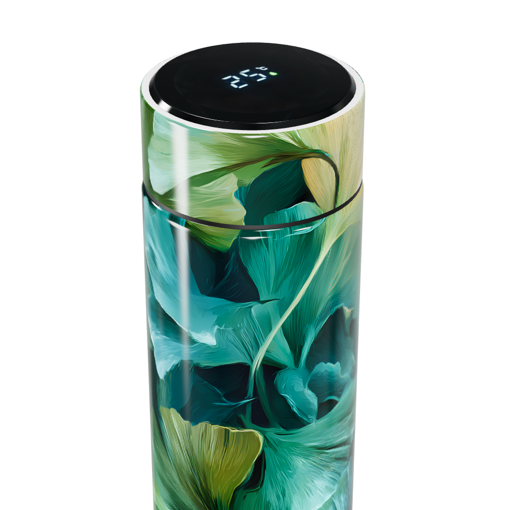 Garrafa Térmica Touch - Floral Verde