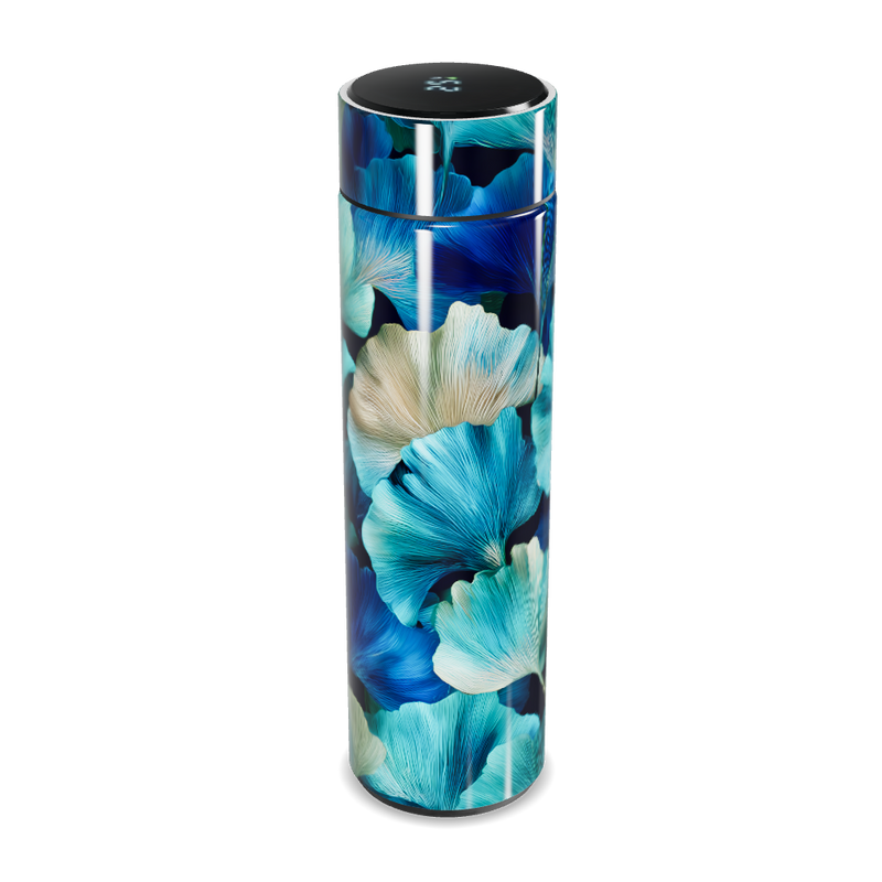 Garrafa Térmica Touch Floral Azul