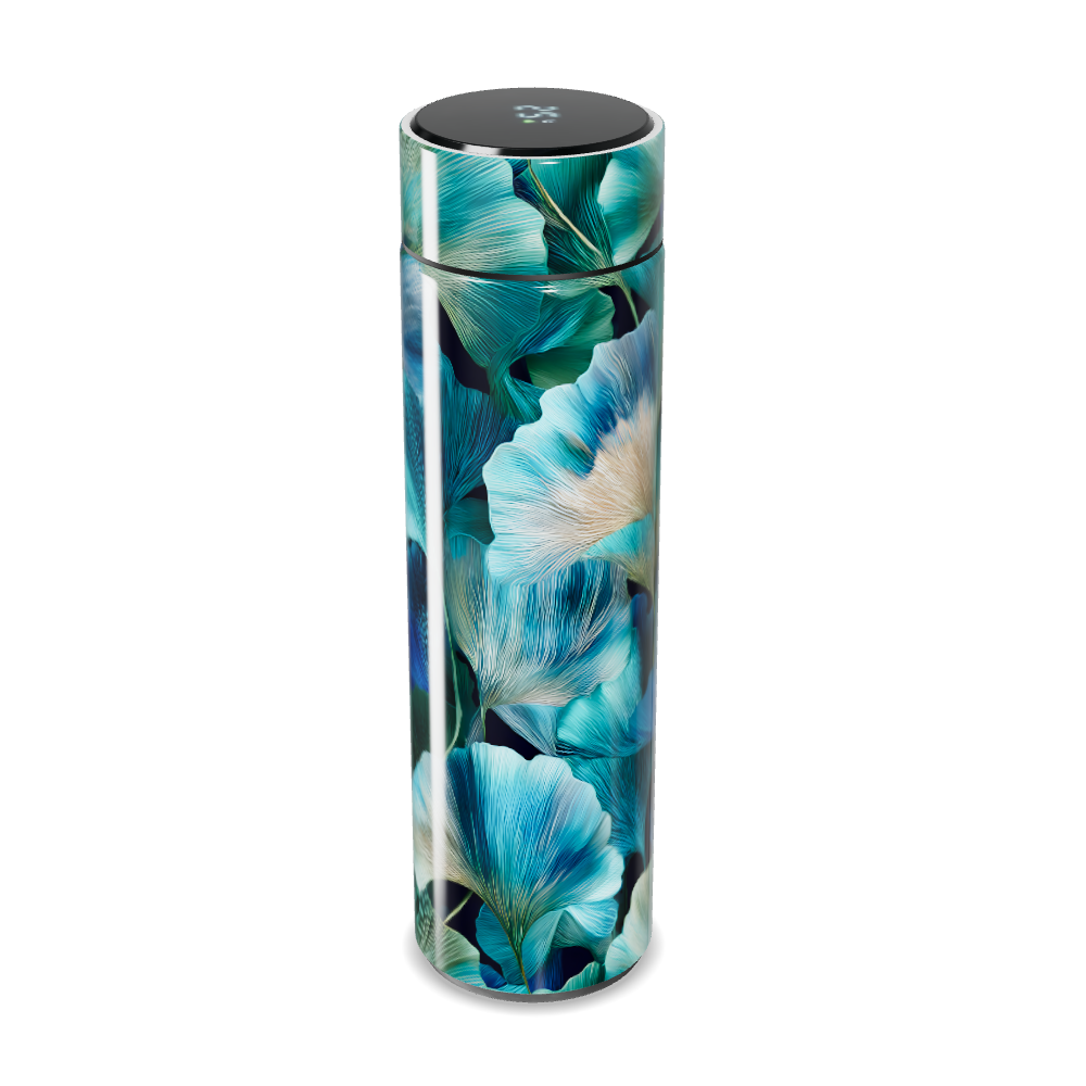 Garrafa Térmica Touch Floral Azul