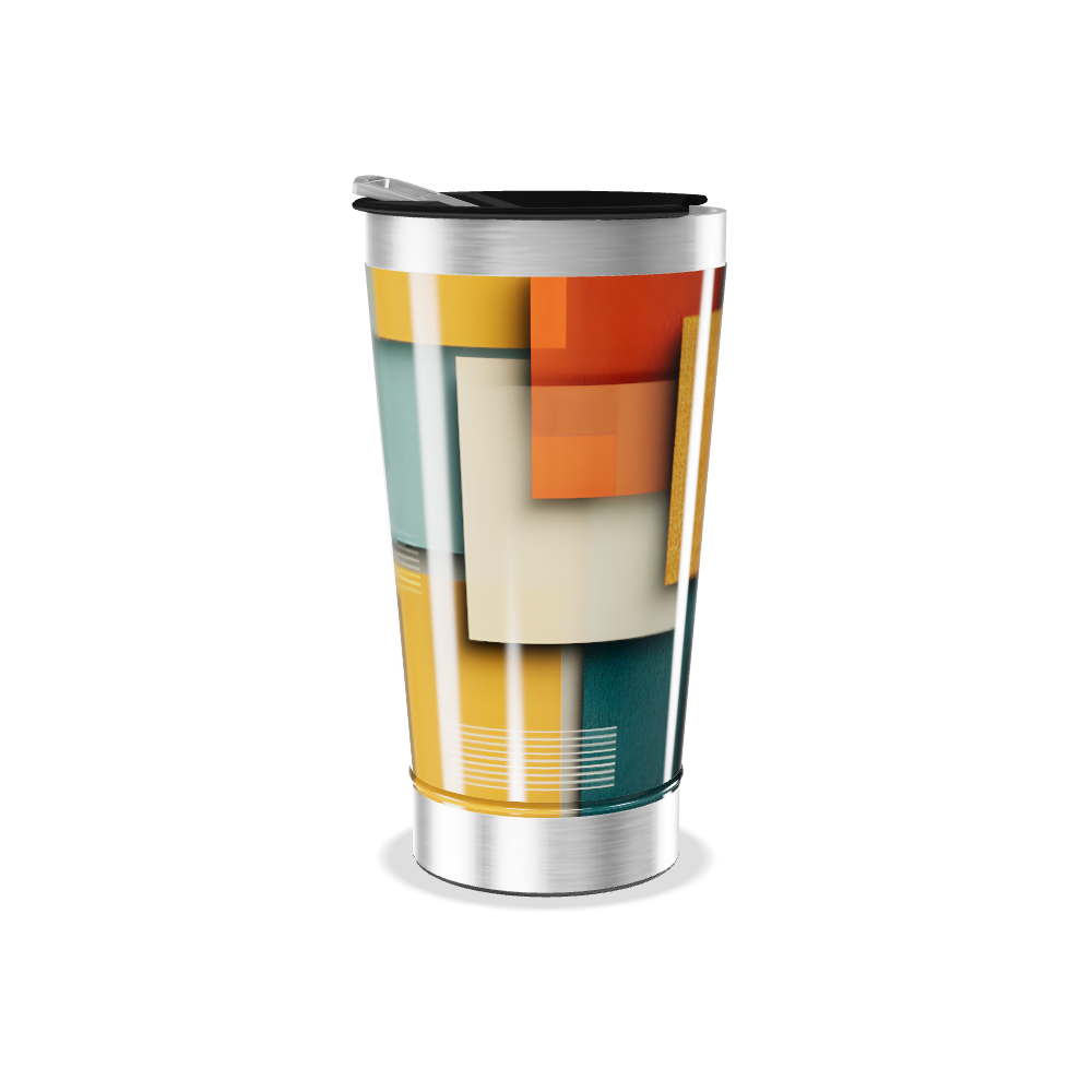 Copo Térmico - Estampa Geométrica Colorida