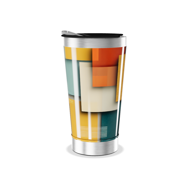 Copo Térmico - Estampa Geométrica Colorida