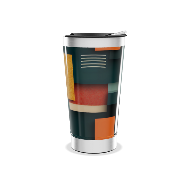Copo Térmico - Estampa Geométrica Colorida