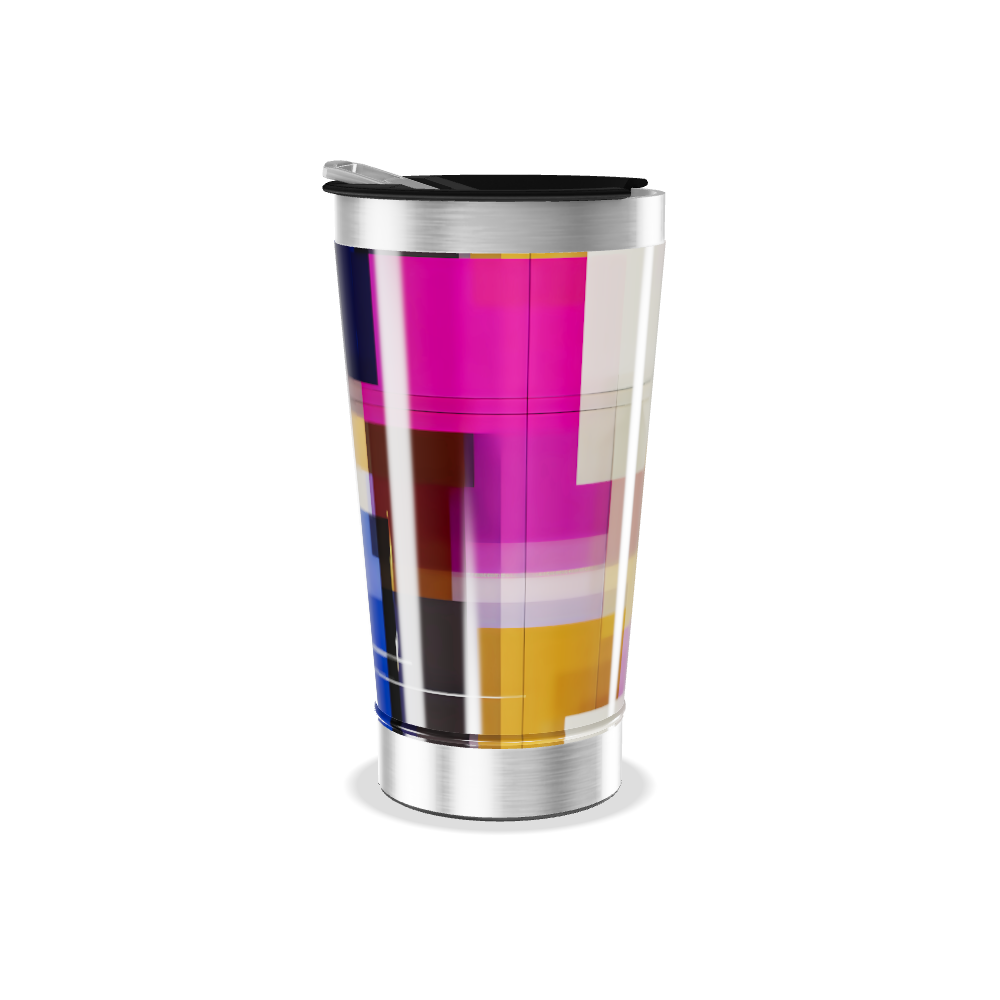 Copo Térmico - Com estampa geométrica colorida