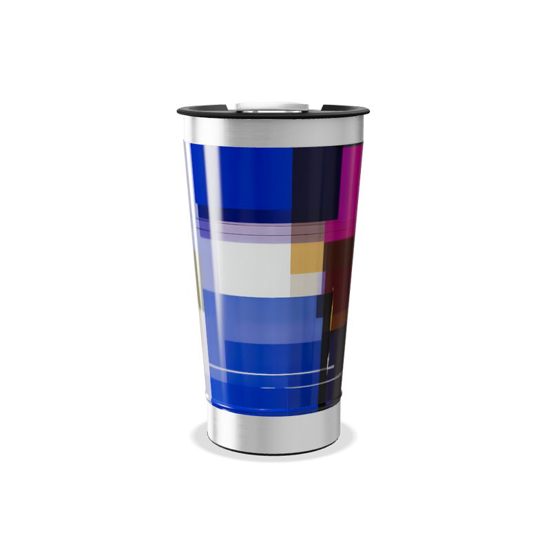 Copo Térmico - Com estampa geométrica colorida