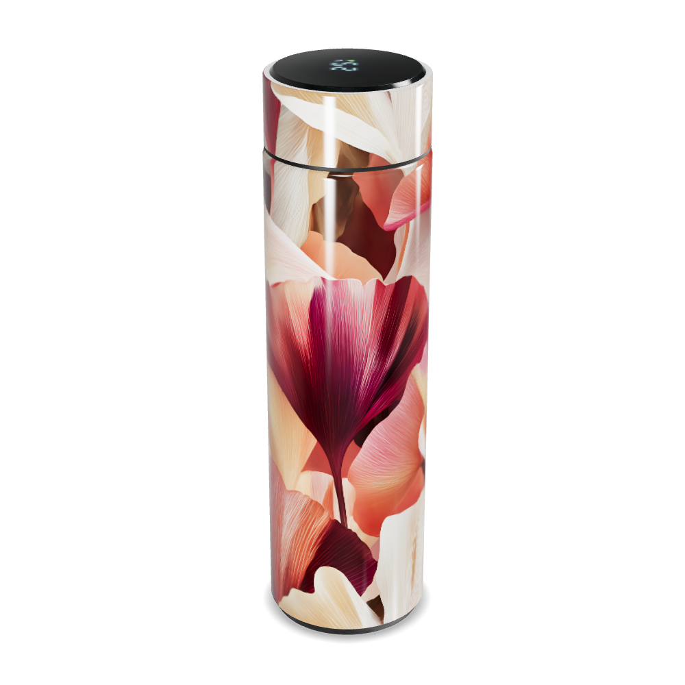 Garrafa Térmica Touch - Floral Colorida Display LED