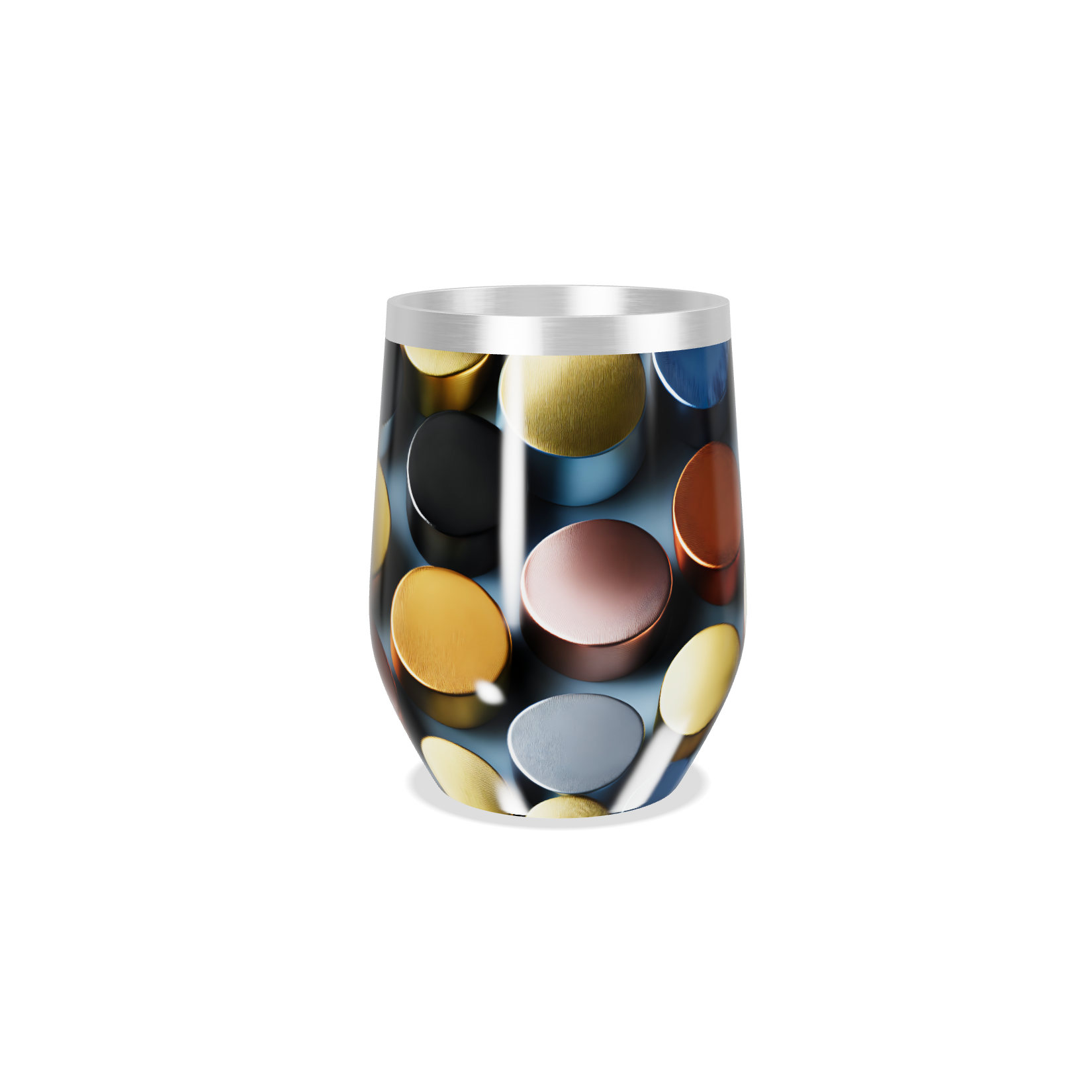 Copo Térmico Slim - Estampado Bolinhas Coloridas