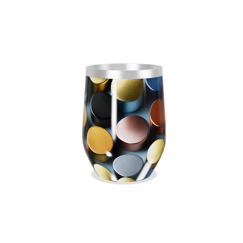 Copo Térmico Slim - Estampado Bolinhas Coloridas