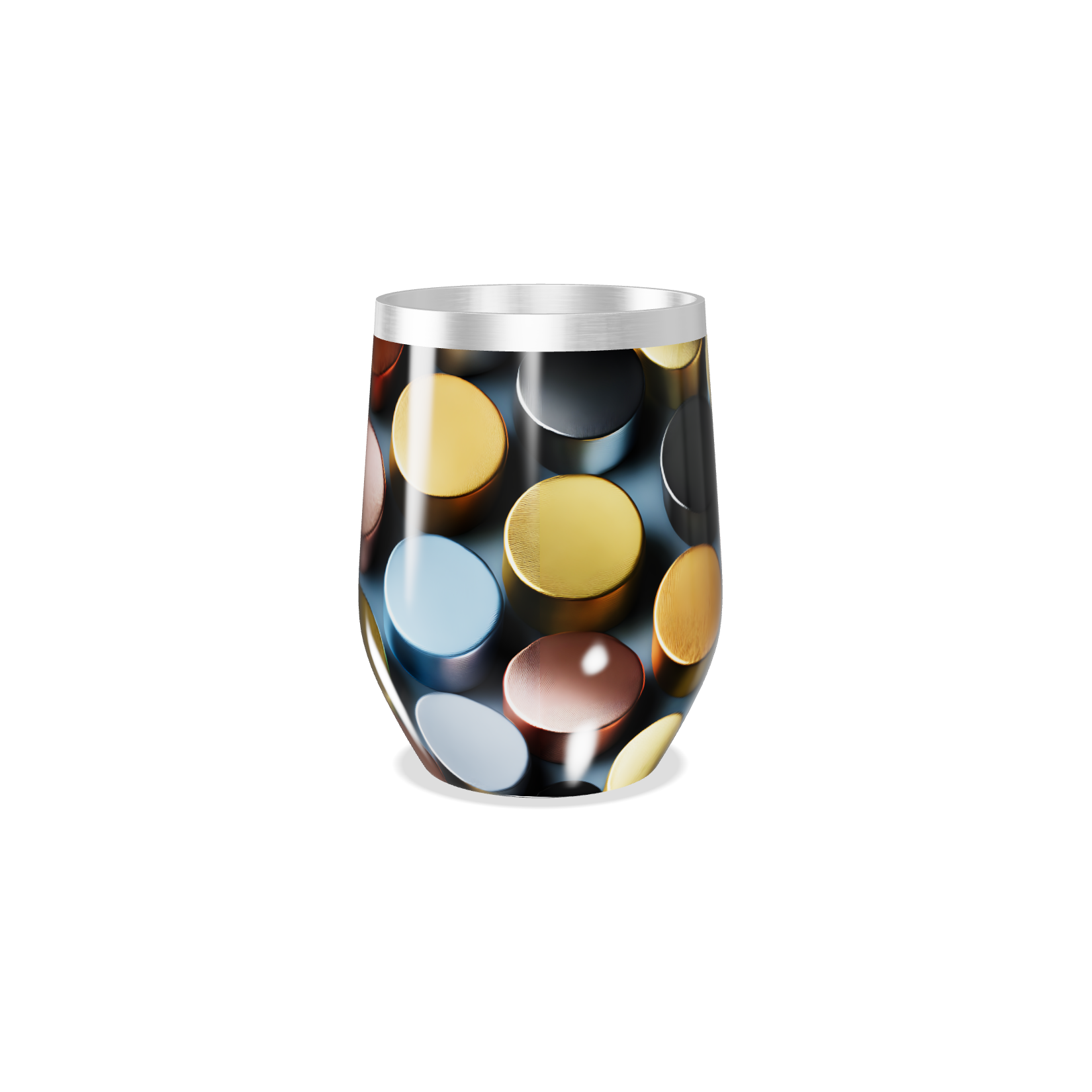 Copo Térmico Slim - Estampado Bolinhas Coloridas