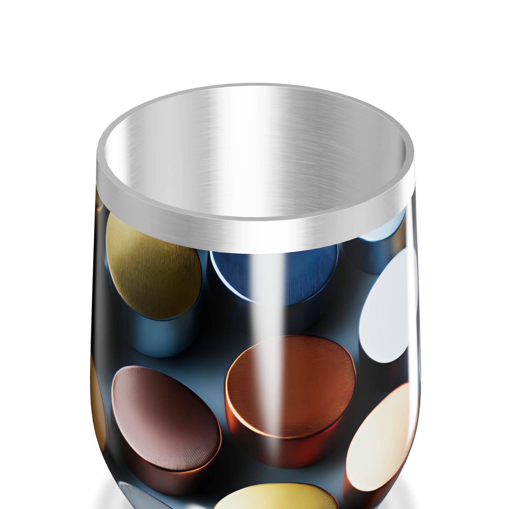 Copo Térmico Slim - Estampado Bolinhas Coloridas