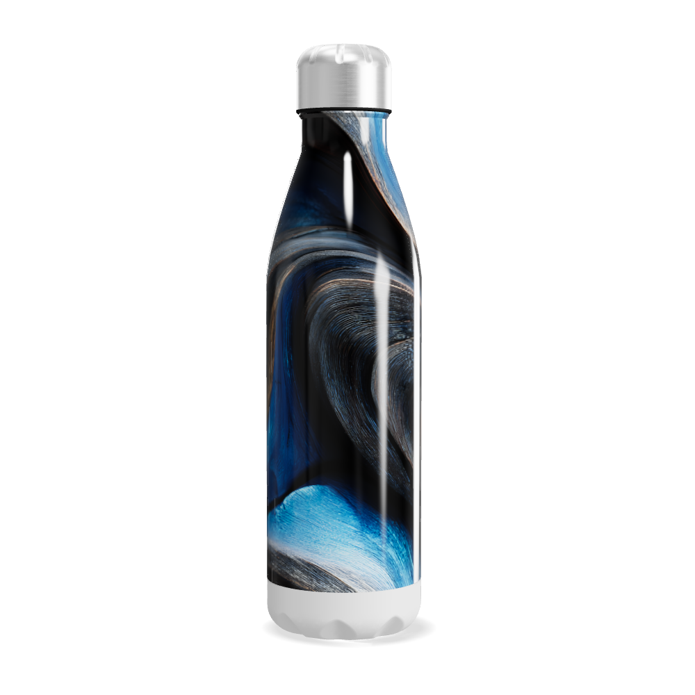 Garrafa Inox - Design Marmorizado Azul
