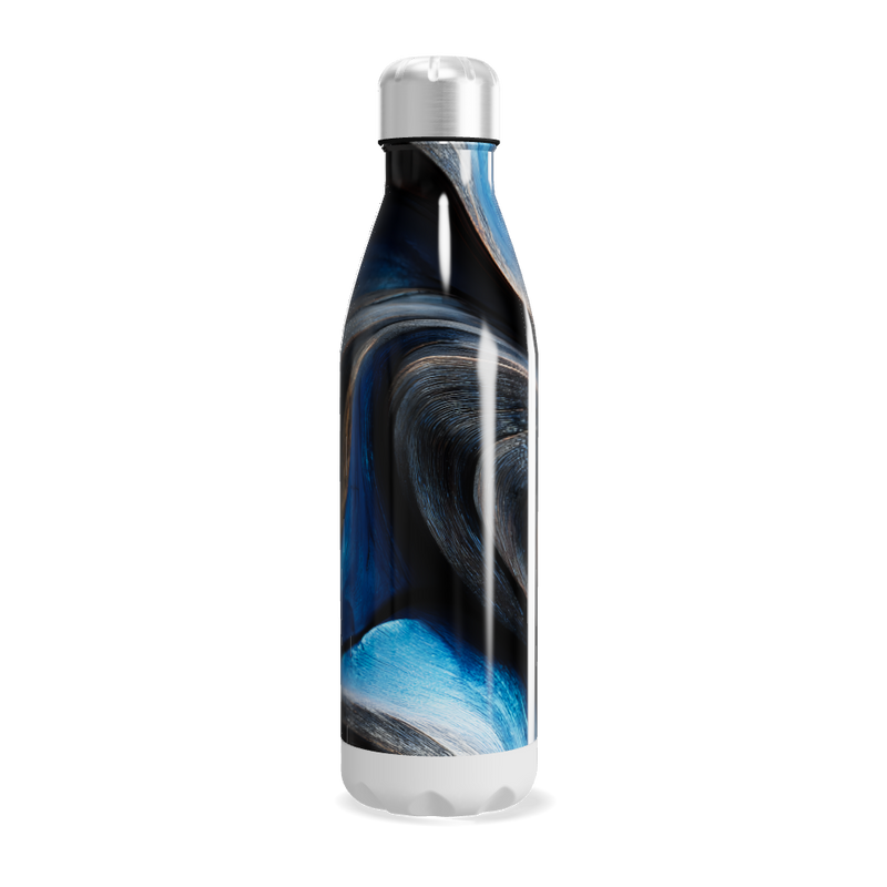 Garrafa Inox - Design Marmorizado Azul