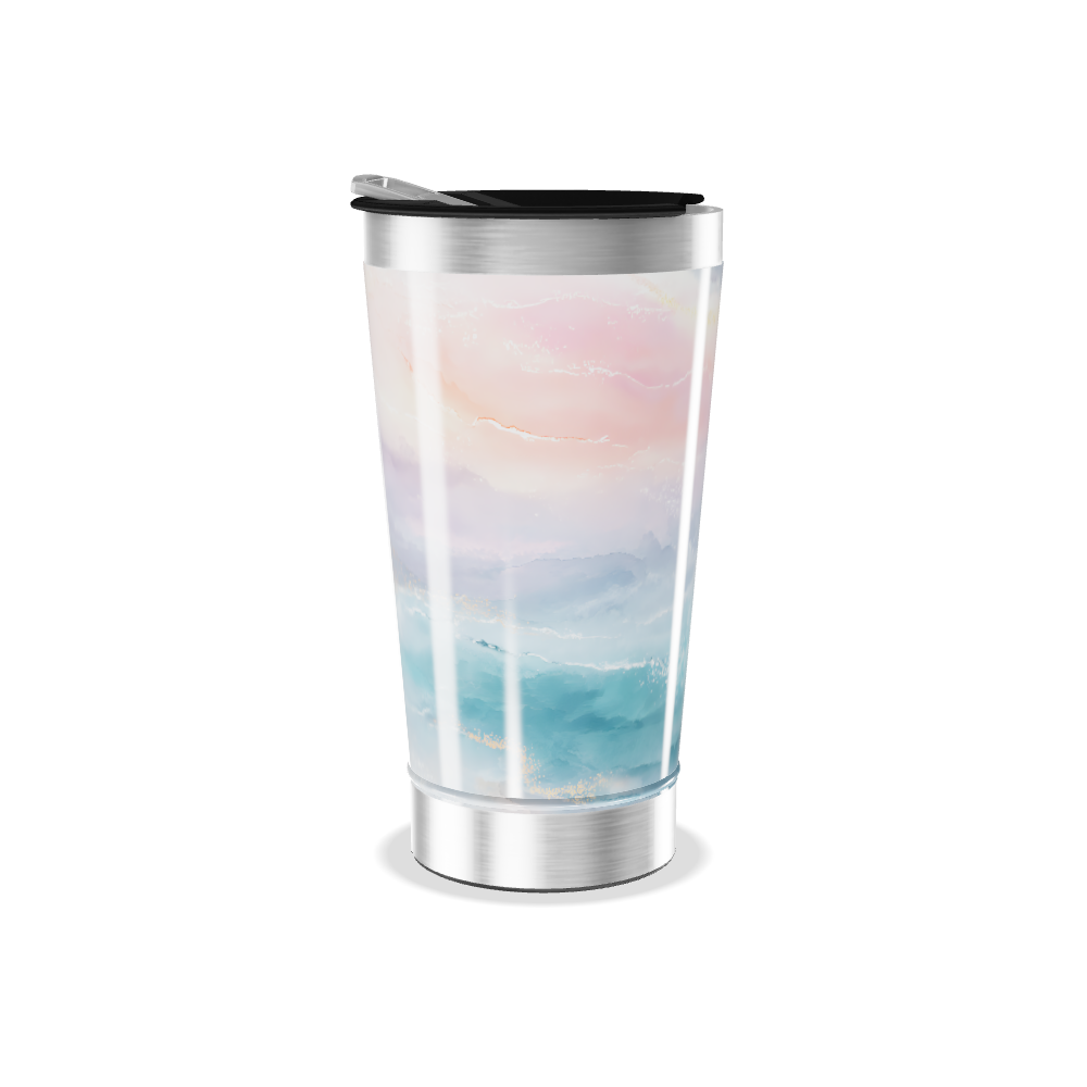 Copo Térmico - Estampa Pastel Aquarela