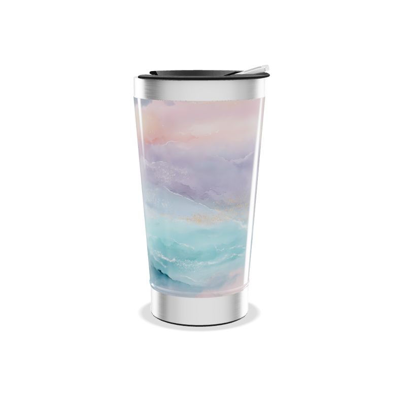 Copo Térmico - Estampa Pastel Aquarela