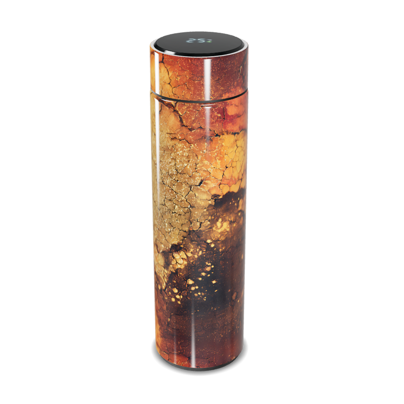 Garrafa Térmica Touch - Estampa Abstrata Marrom