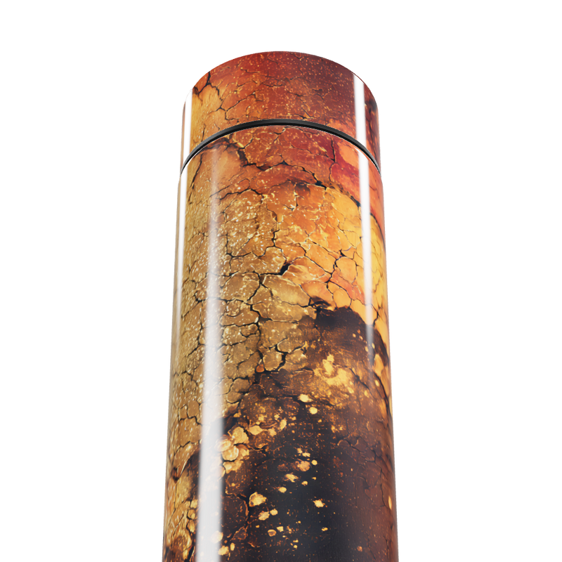 Garrafa Térmica Touch - Estampa Abstrata Marrom