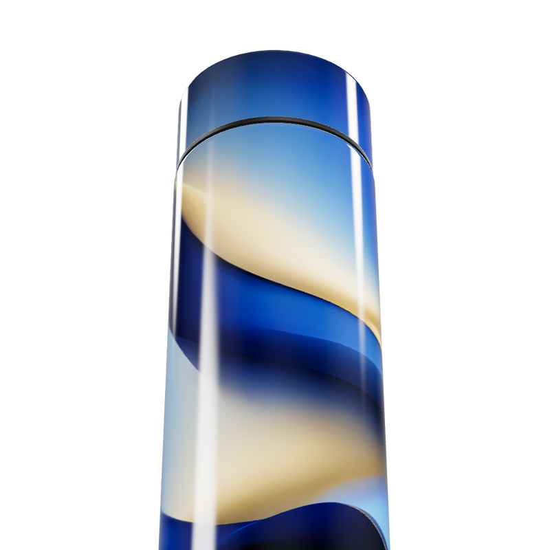 Garrafa Térmica Touch - Azul com Estampa Abstrata