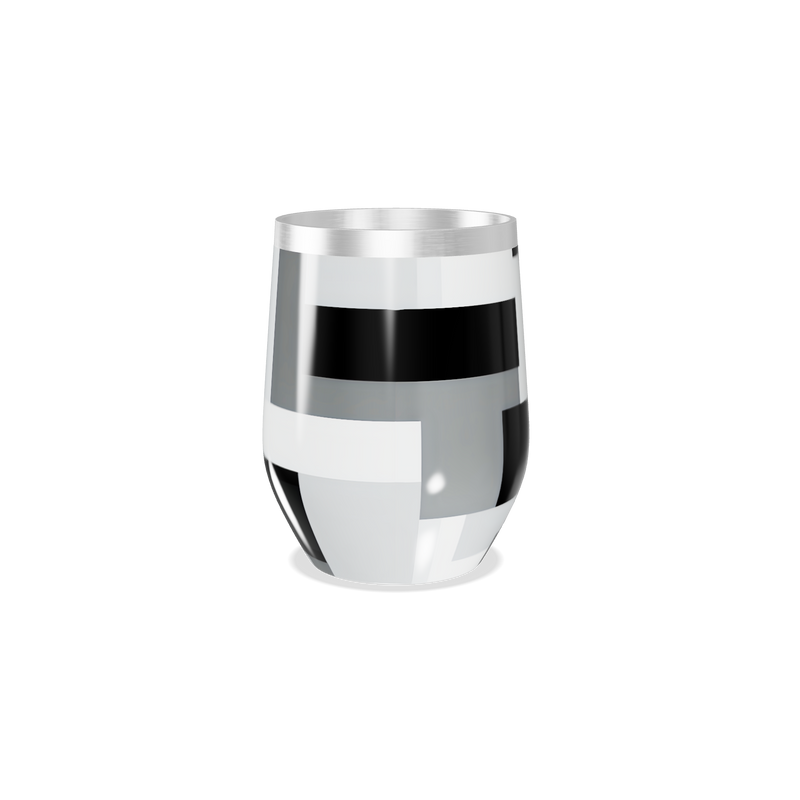 Copo Térmico Slim - Aço Inox Preto e Branco