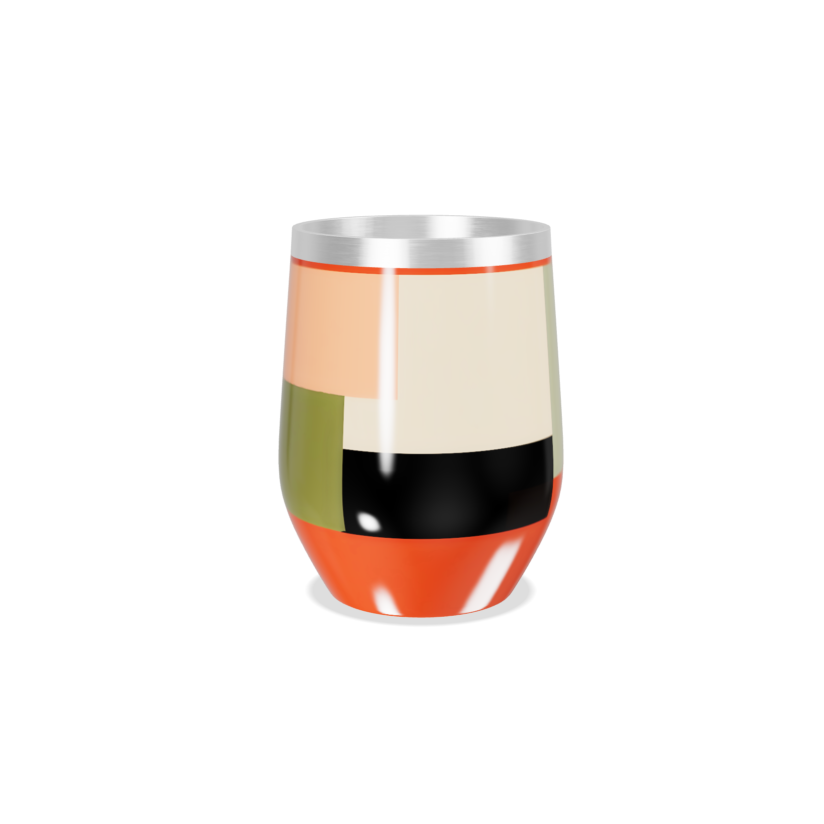 Copo Térmico Slim - Estampa Geométrica Colorida