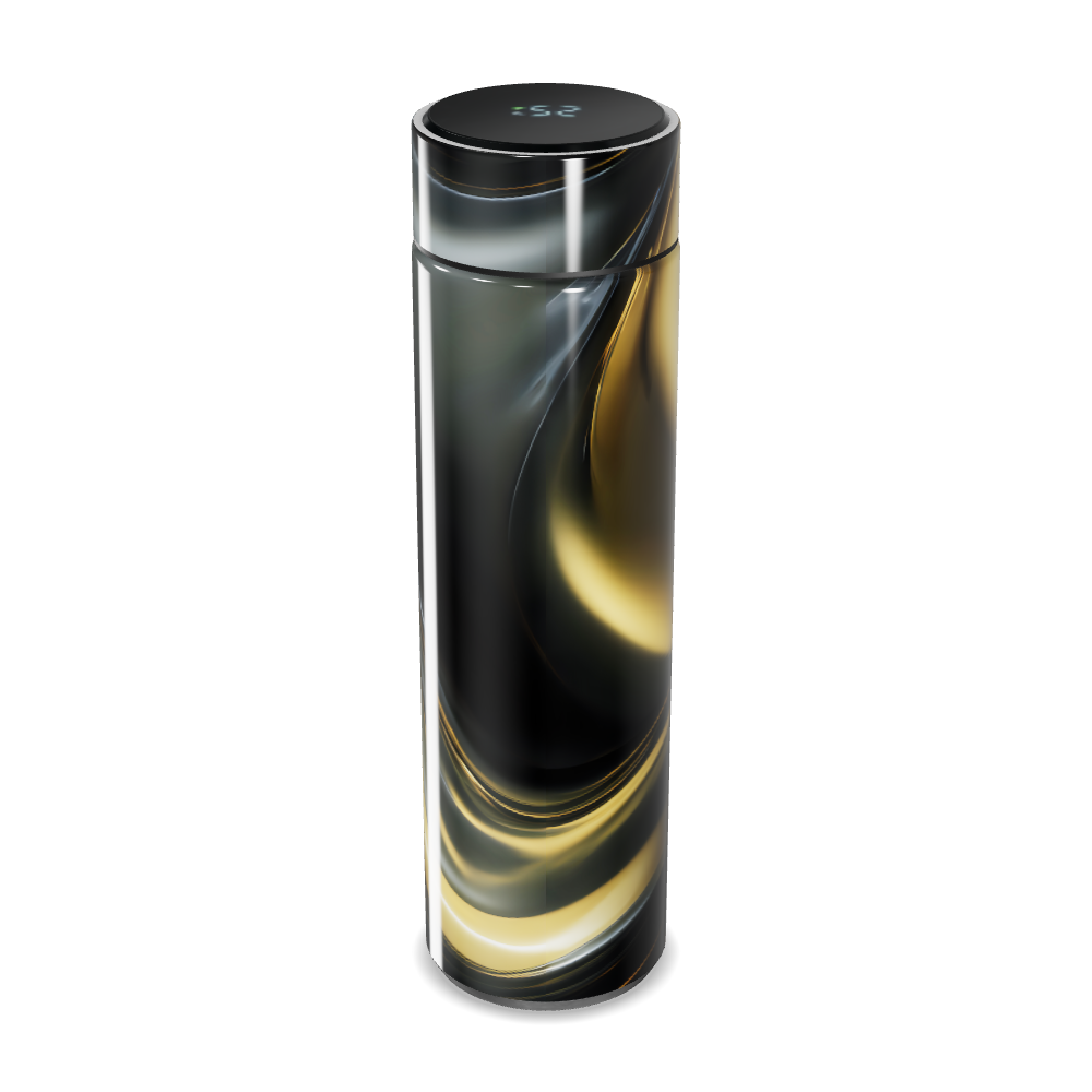 Garrafa Térmica Touch - Preto Dourado Design