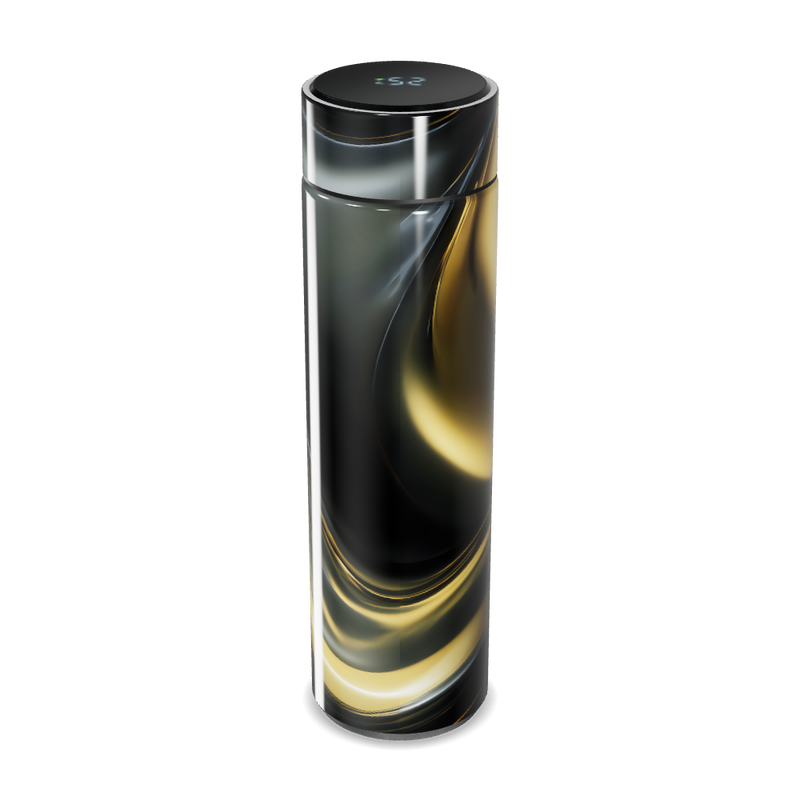 Garrafa Térmica Touch - Preto Dourado Design