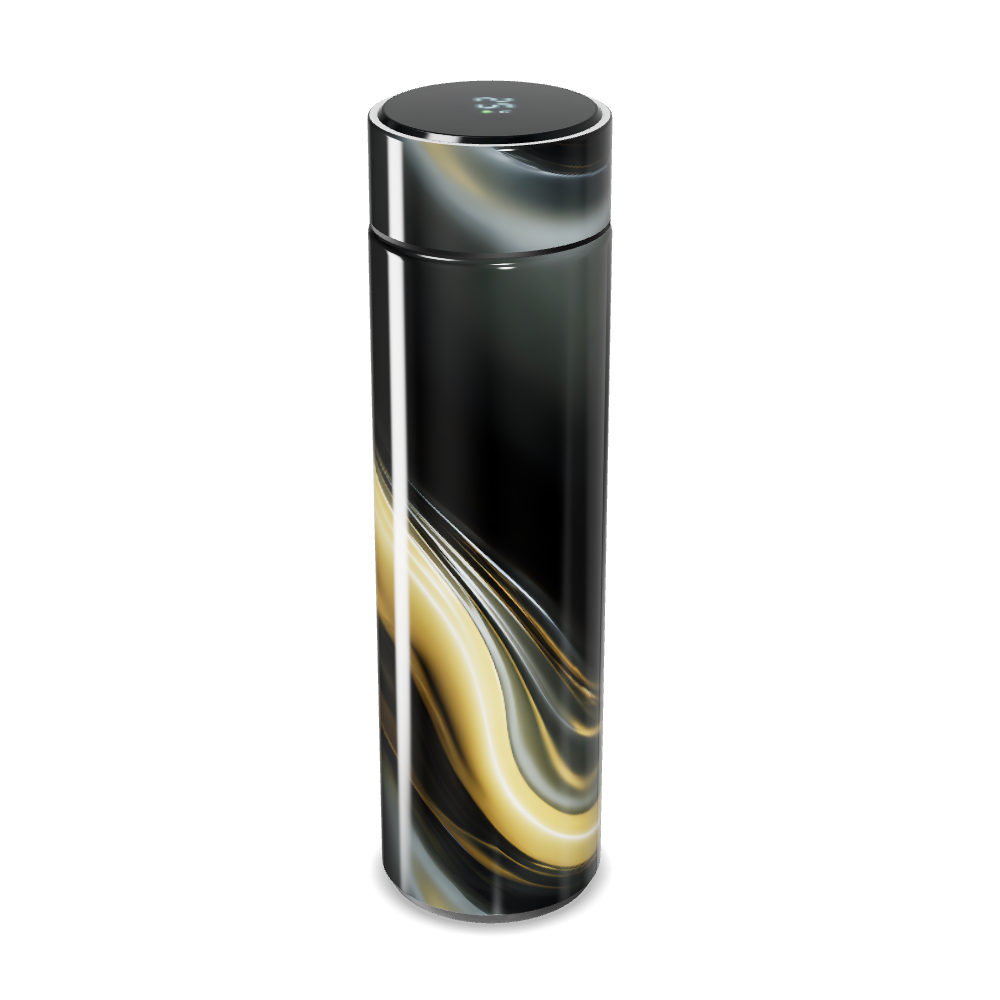 Garrafa Térmica Touch - Preto Dourado Design