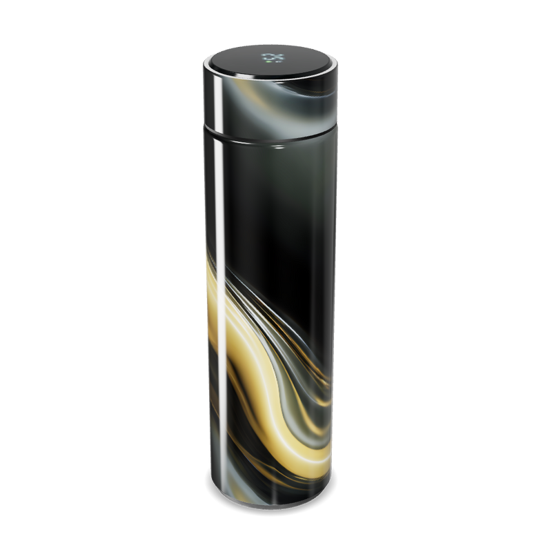 Garrafa Térmica Touch - Preto Dourado Design