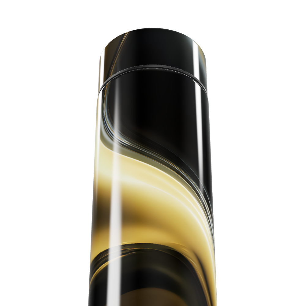 Garrafa Térmica Touch - Preto Dourado Design