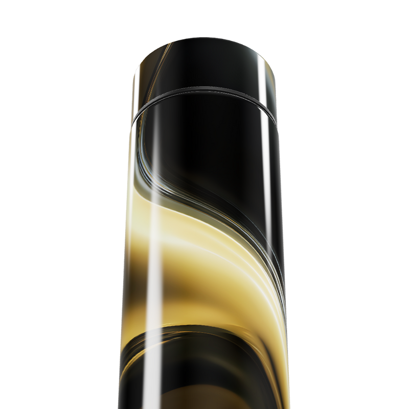 Garrafa Térmica Touch - Preto Dourado Design