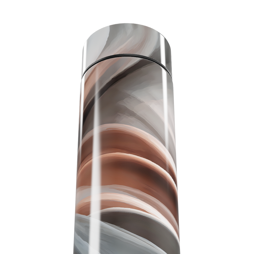 Garrafa Térmica Touch - Marrom e Cinza Metálica