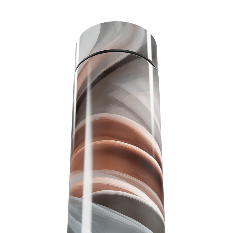 Garrafa Térmica Touch - Marrom e Cinza Metálica