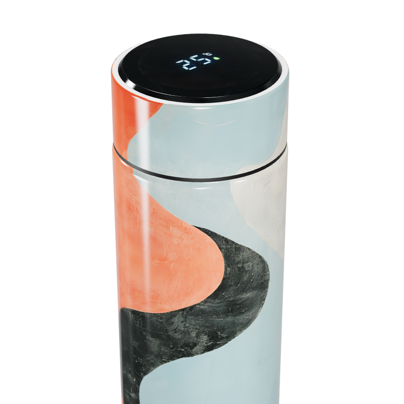 Garrafa Térmica Touch - Estampa Abstrata Azul