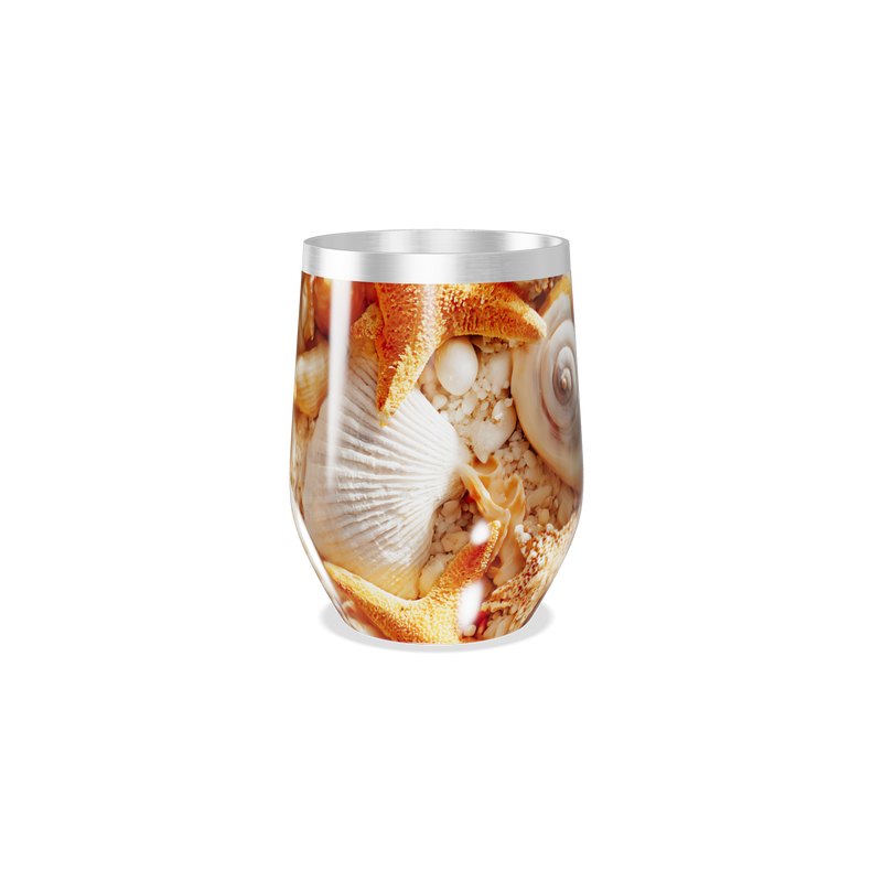 Copo Térmico Slim - Estampa Conchas e Estrela do Mar