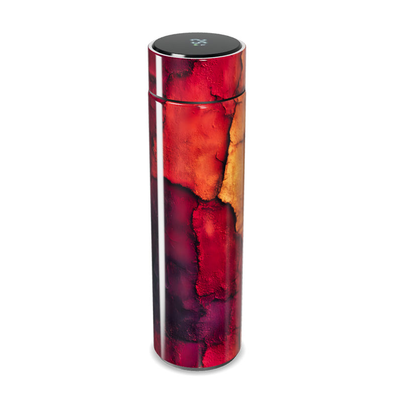 Garrafa Térmica Touch - Vermelha Marmorizada Digital