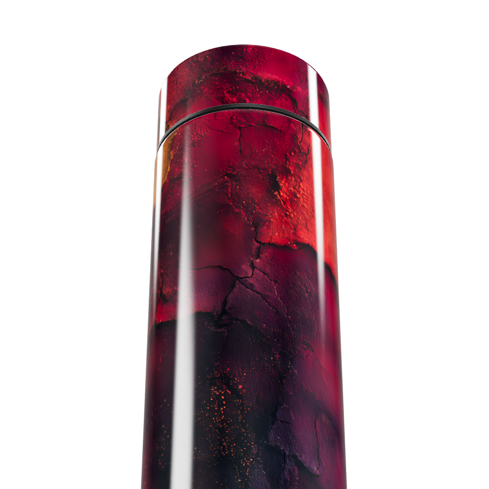 Garrafa Térmica Touch - Vermelha Marmorizada Digital