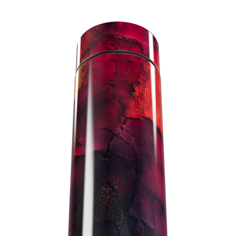 Garrafa Térmica Touch - Vermelha Marmorizada Digital